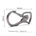 Multi tool titanium carabiner keychain Flat screw driver